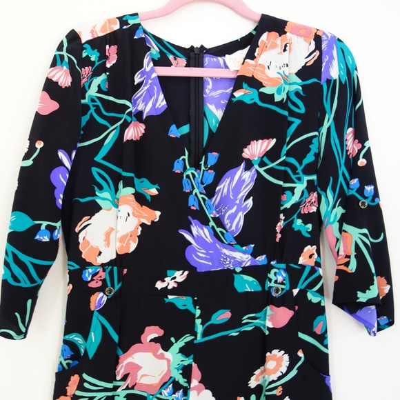 Silk Floral Romper, Size 4 - Picture 3 of 12